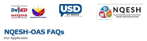 NQESH Online Application System Frequently Asked Questions.